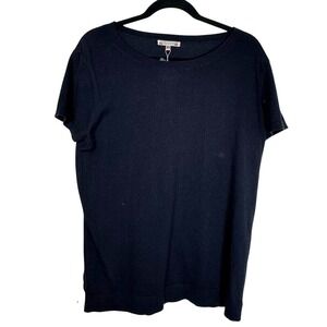Bonpoint Women's Short Sleeve Crew Neck Sweater Navy‎ Blue Size 44 (France)~NWT~